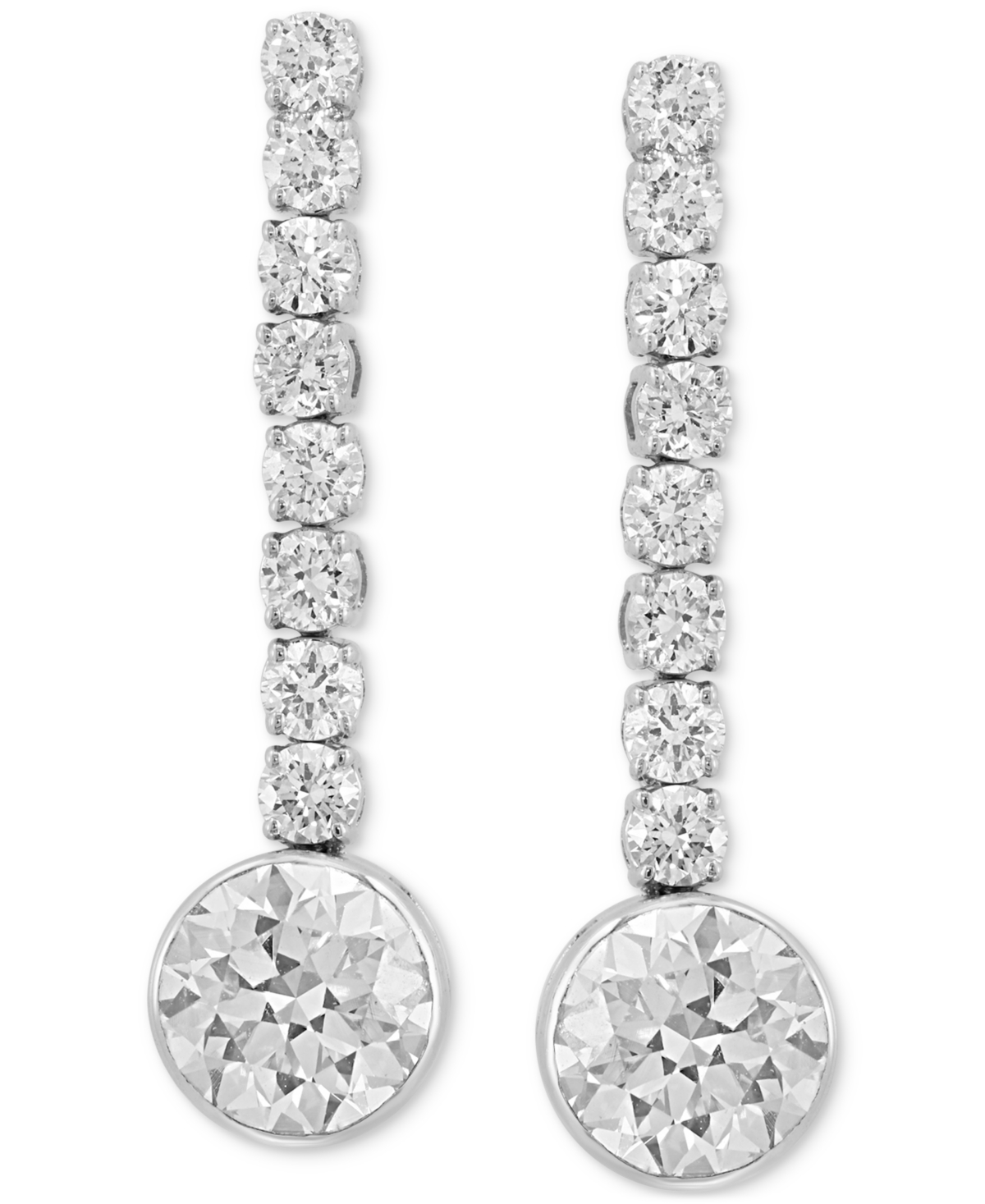 Effy Lab Grown Diamond Dangle Drop Earrings (2-5/8 ct. t.w.) in 14k- White Gold