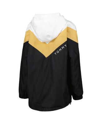 Women's White/Gold New Orleans Saints Staci Half-Zip Hoodie Windbreaker Jacket