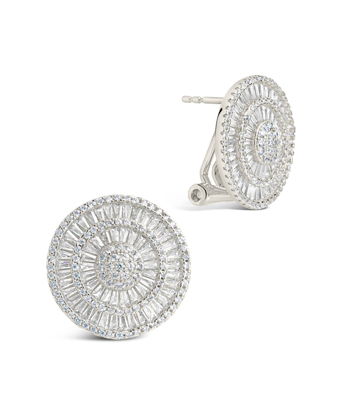 Sterling Forever Sandy Cubic Zirconia Circle Stud Earrings In Silver