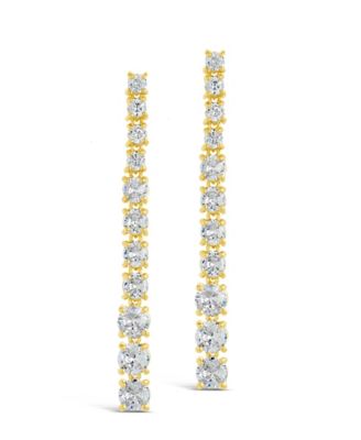 Natasha Cubic Zirconia Drop Stud Earrings
