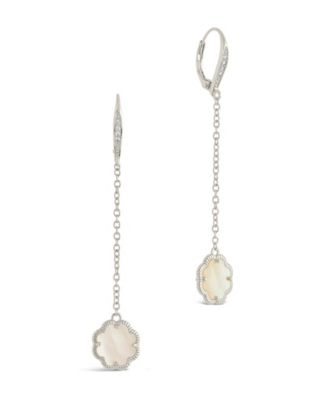 Rose Petal Long Drop Earrings
