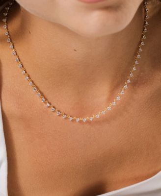 Brigid Staggered Cubic Zirconia Tennis Necklace