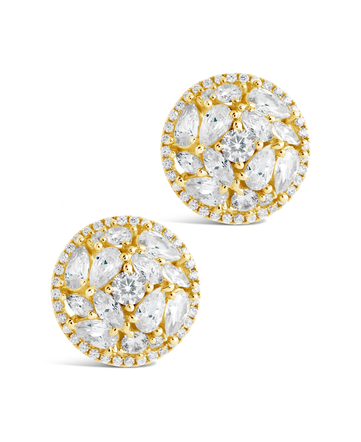 Sterling Forever Zara Circle Stud Earrings In Silver
