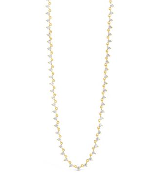 Brigid Staggered Cubic Zirconia Tennis Necklace