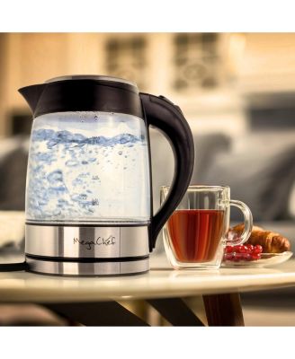 1.8 Quart Glass Body and Stainless Steel Electric Tea Kettle