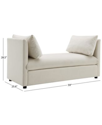 Abbyson Living Becca 28.5" Wood Upholstered Daybed