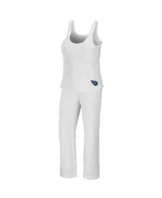 Women's Cream Tennessee Titans Cozy Scoop Neck Tank Top & Pants Sleep Set