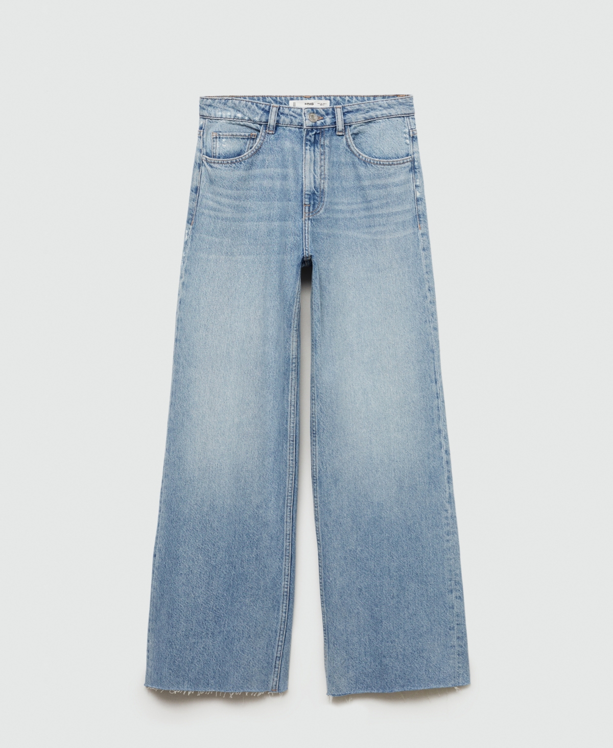 Mango Women's Danila Medium-Rise Wide Leg Jeans