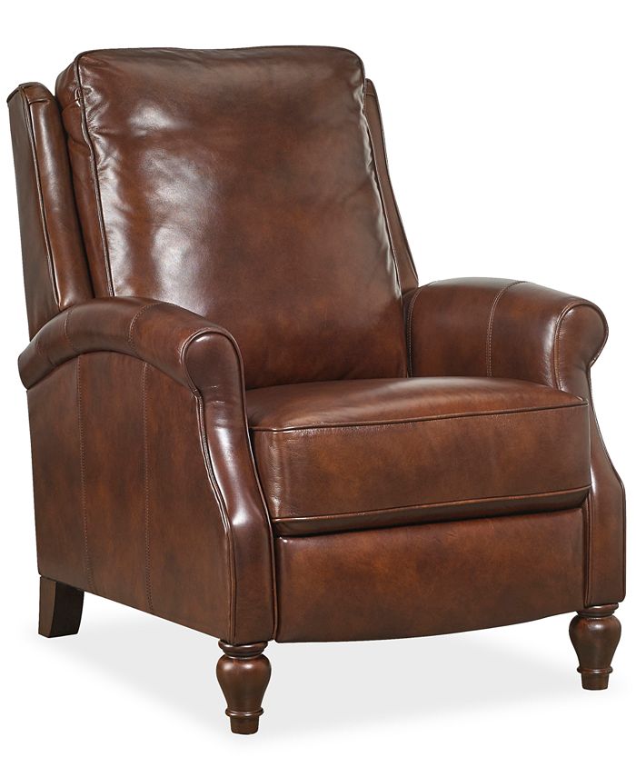 Furniture Leeah Leather Pushback Recliner Macy's