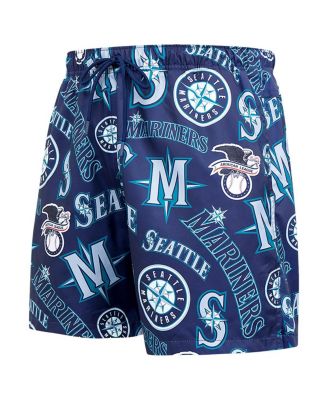 Men's Aqua Seattle Mariners Toss Logo Woven Shorts