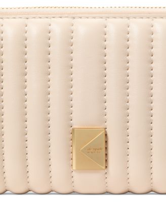 Deco Quilted Leather Compact Wallet