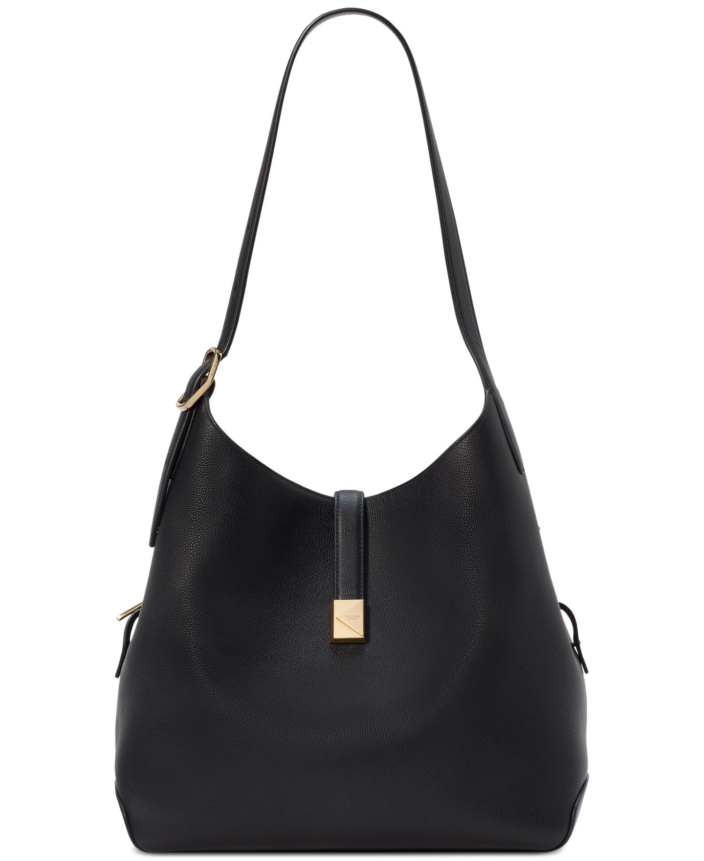 Женская сумка Kate Spade New York Deco Large Pebbled Leather, цвет: Чёрный — фото 1