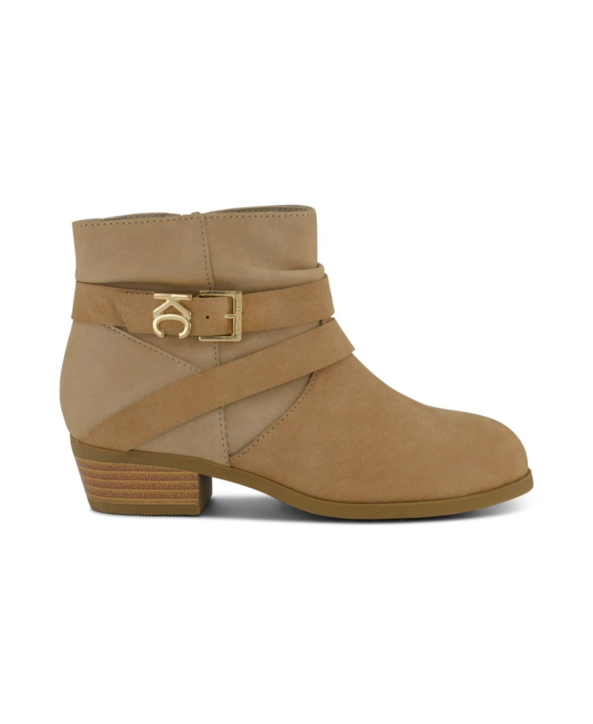Kenneth Cole New York Little And Big Girls Ellen Zoey Western Ankle Boots In Tan