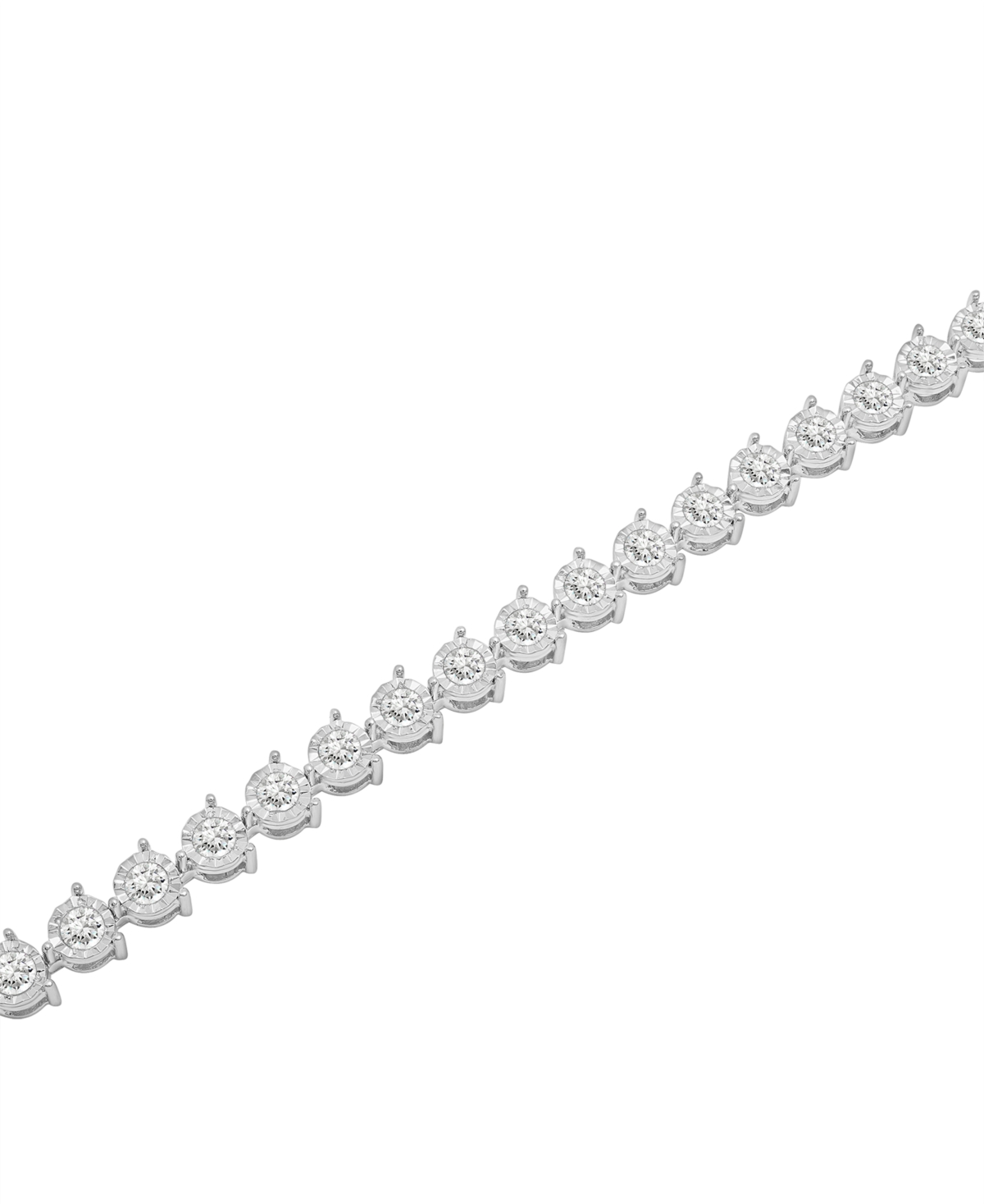 Wrapped In Love Diamond Tennis Bracelet (3 Ct. T.w.) In 10k White Gold, Created For Macy's In White Gold
