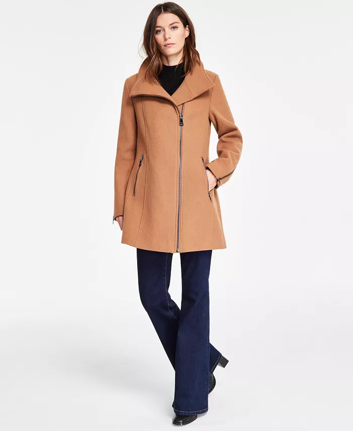 Women's Asymmetrical Zip Coat - thumbnail 8