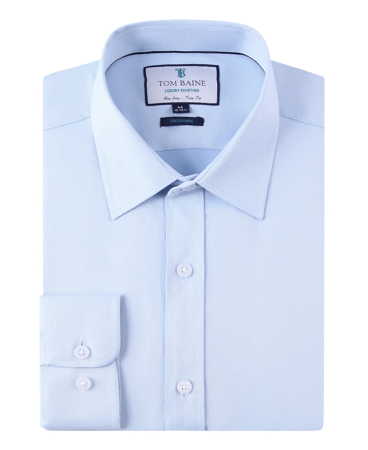 Men's Four-Way Stretch Jacquard Solid Button Down Dress Shirt - White