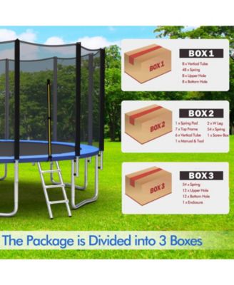 16 Feet Outdoor Trampoline Bounce Combo with Safety Closure Net Ladder