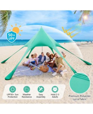 20 x 20 Feet Beach Canopy Tent with UPF50+ Sun Protection and Shovel