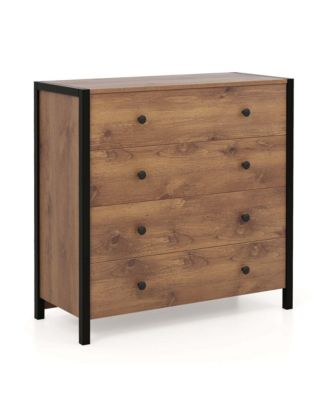 4-Drawer Dresser Modern Chest of Drawers Wooden Storage Dresser
