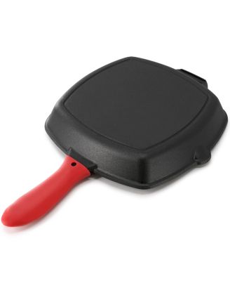 Pre-Seasoned Cast Iron 10.4 Inch Griddle with Tempered Glass Lid