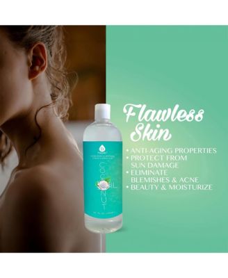 100% Pure Oil for Massages, Therapeutic Recipes & Essential Oils, Fractionated Coconut, 32 Fl Oz