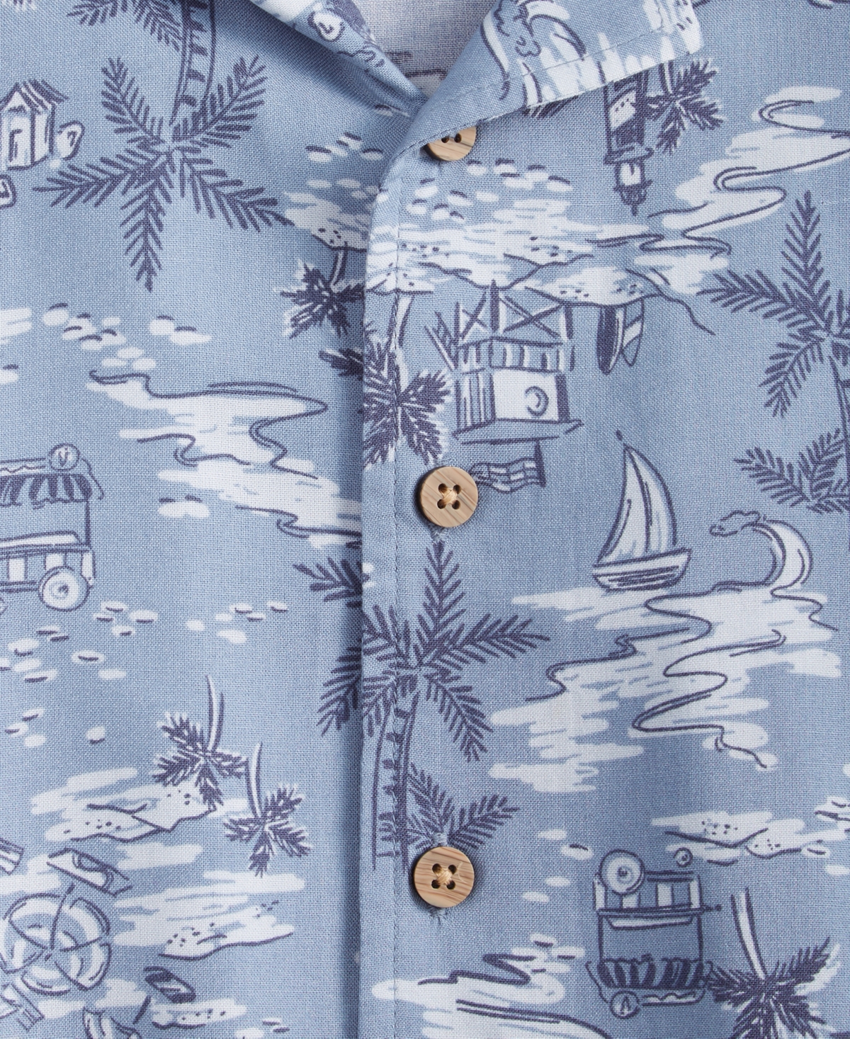 Epic Threads Little & Big Boys Scenic Short Sleeve Shirt, Created For Macy's In Blue Ash S