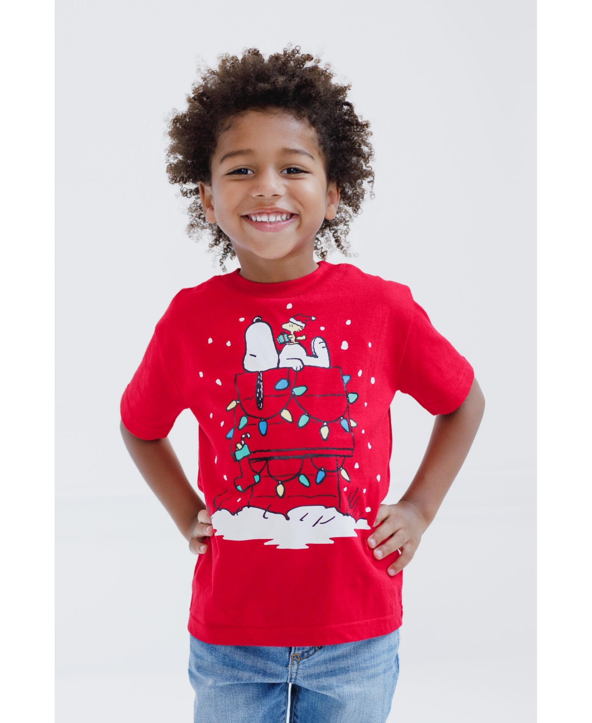 Peanuts Boys Halloween Christmas Valentines Day July 4th St. Patrick's Day T-Shirt to (2T - 18-20) - christmas