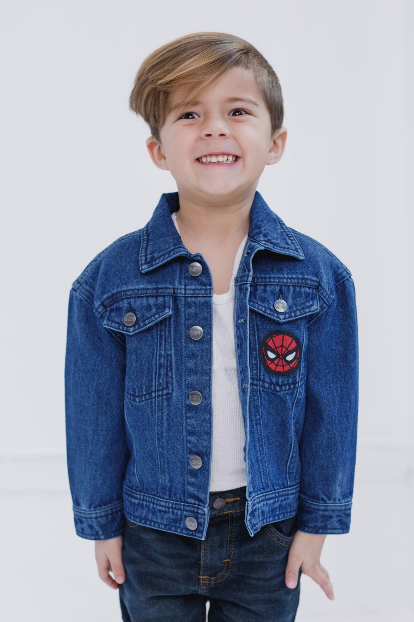 Куртка Avengers Marvel Spider-Man Denim Jacket to для мальчиков, цвет: Тёмный синий — фото 5