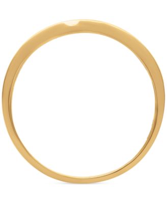 Men's Diamond Three Station Wedding Band (1/10 ct. t.w.) in 14k Gold