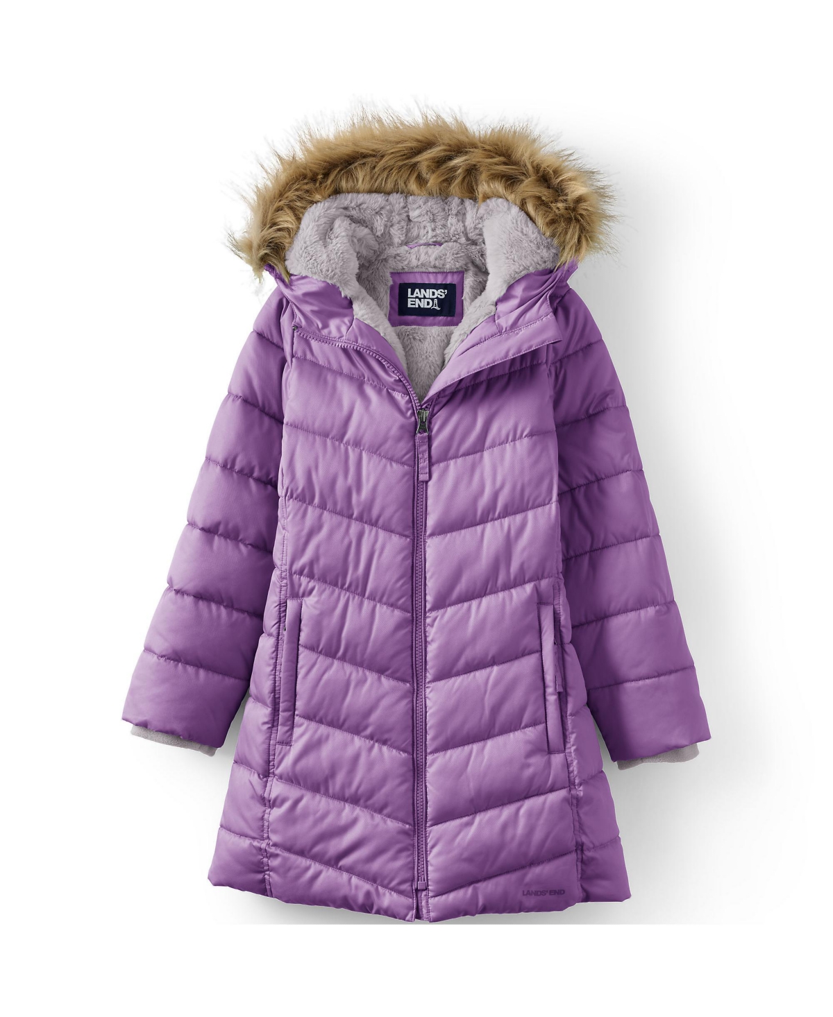 Lands' End Girls Fleece Lined Parka
