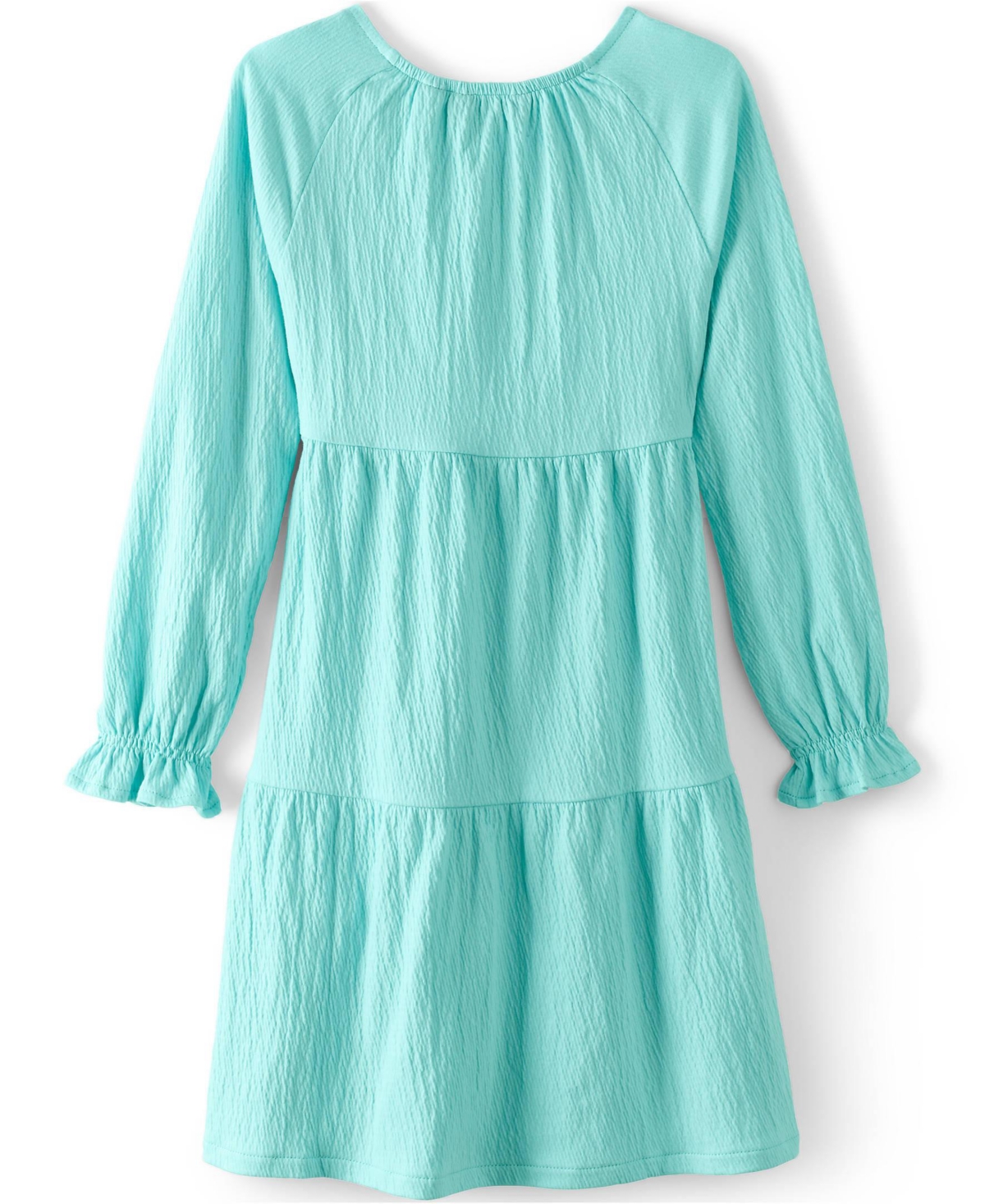 Lands' End Big Girls Plus Long Sleeve Tiered Knit Dress