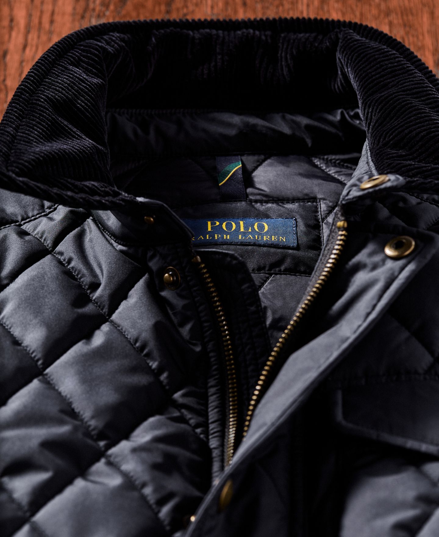 Мужская куртка Polo Ralph Lauren Big & Tall Beaton Quilted Water-Repellent Full-Zip, цвет: Тёмно-синий — фото 6