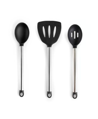 Gray Silicone and Stainless Steel Cooking Utensils, Set of 14
