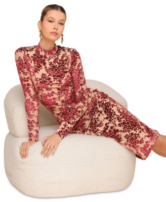 Women's Velvet Burnout Bodycon Dress