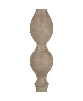Tuscan Chic 62 1/2" Tall Standing Floor Lamp Pull Chain Gray Natural Faux Wood Finish Living Room Bedroom House