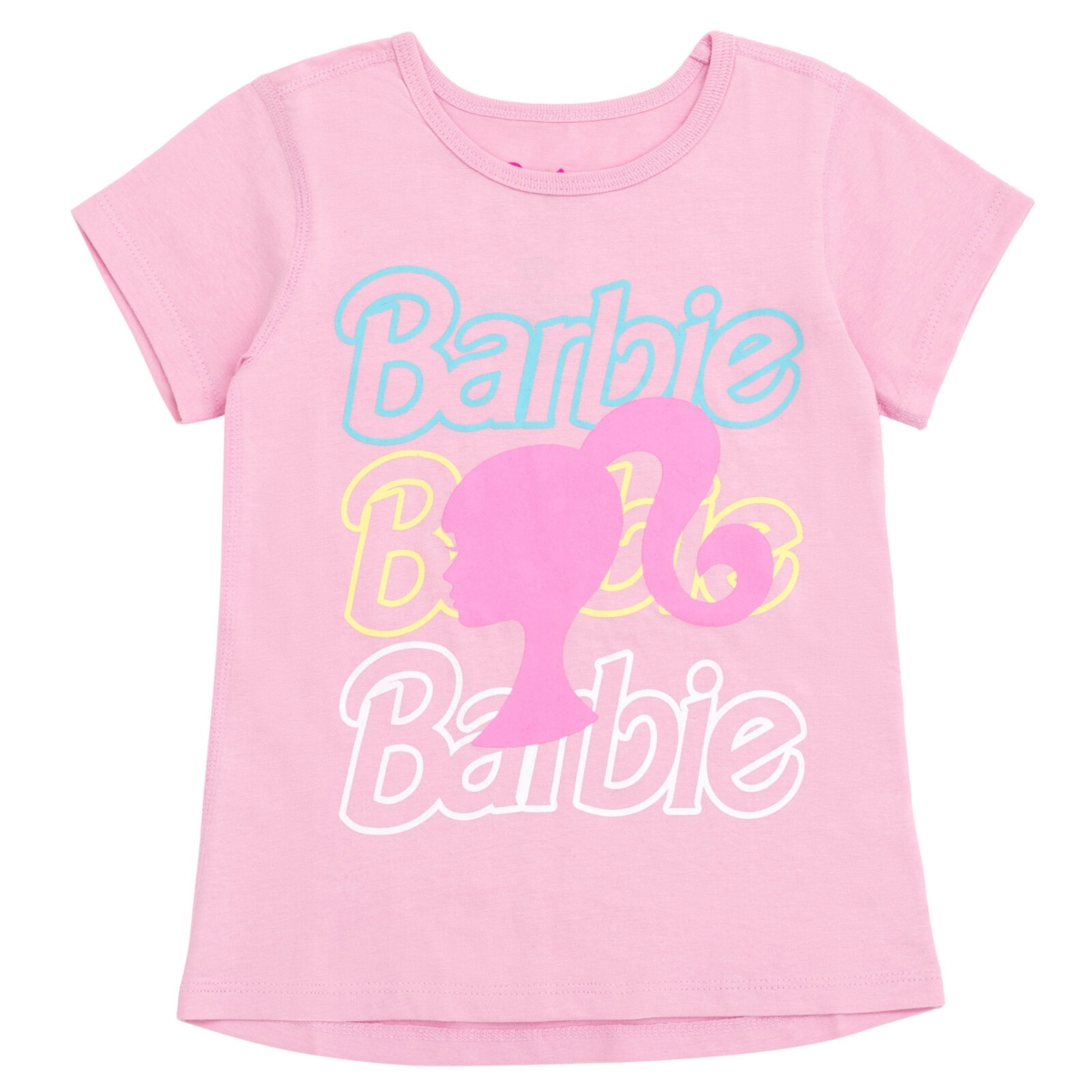 Barbie Little Girls 2 Pack Adaptive T-Shirts Sensory Friendly (4 - 7-8)