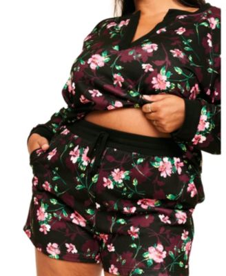 Plus Size Lesley Sweatshirt & Shorts Set