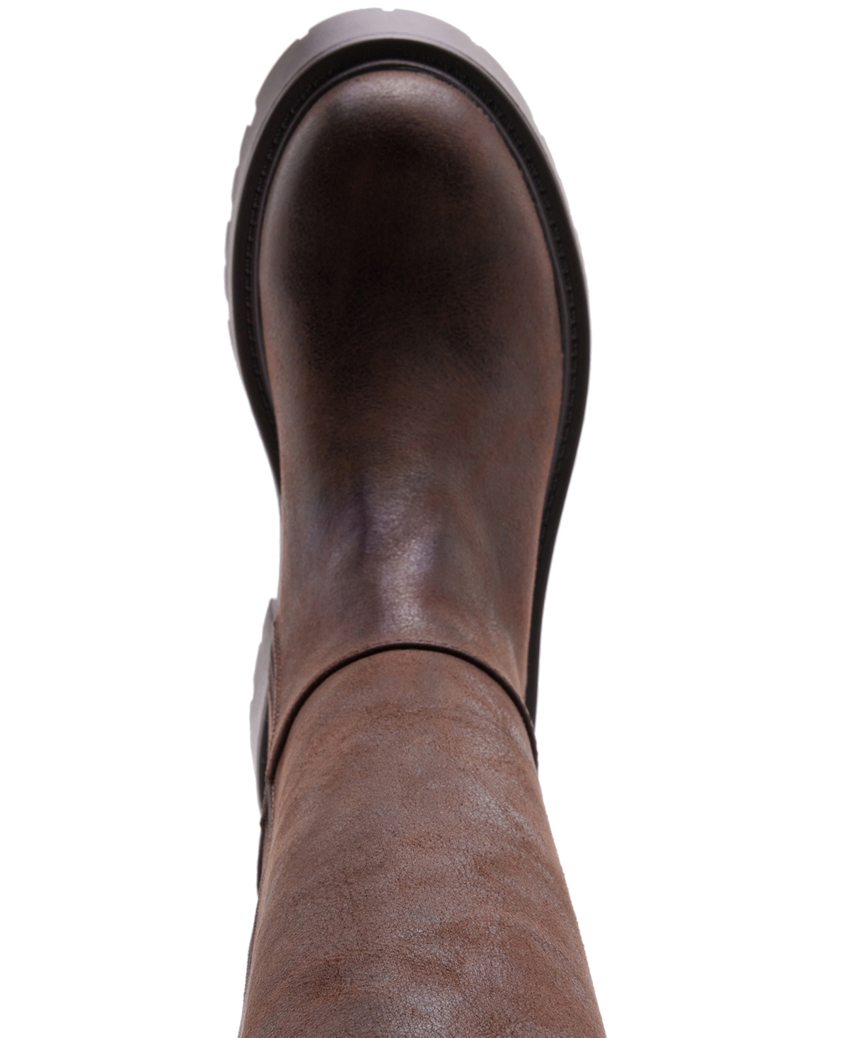 MADDEN GIRL CROW WIDE-CALF LUG-SOLE KNEE HIGH BOOTS 