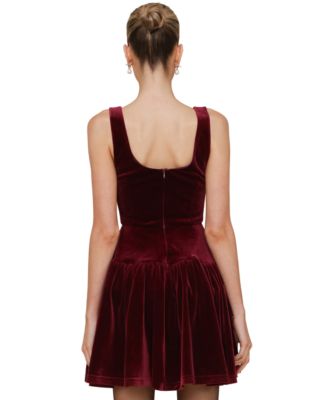 slim fit dress slacks Short Black Velvet Homecoming Dress with Pink Ribbon Black/Hot Pink / 1 main image 0