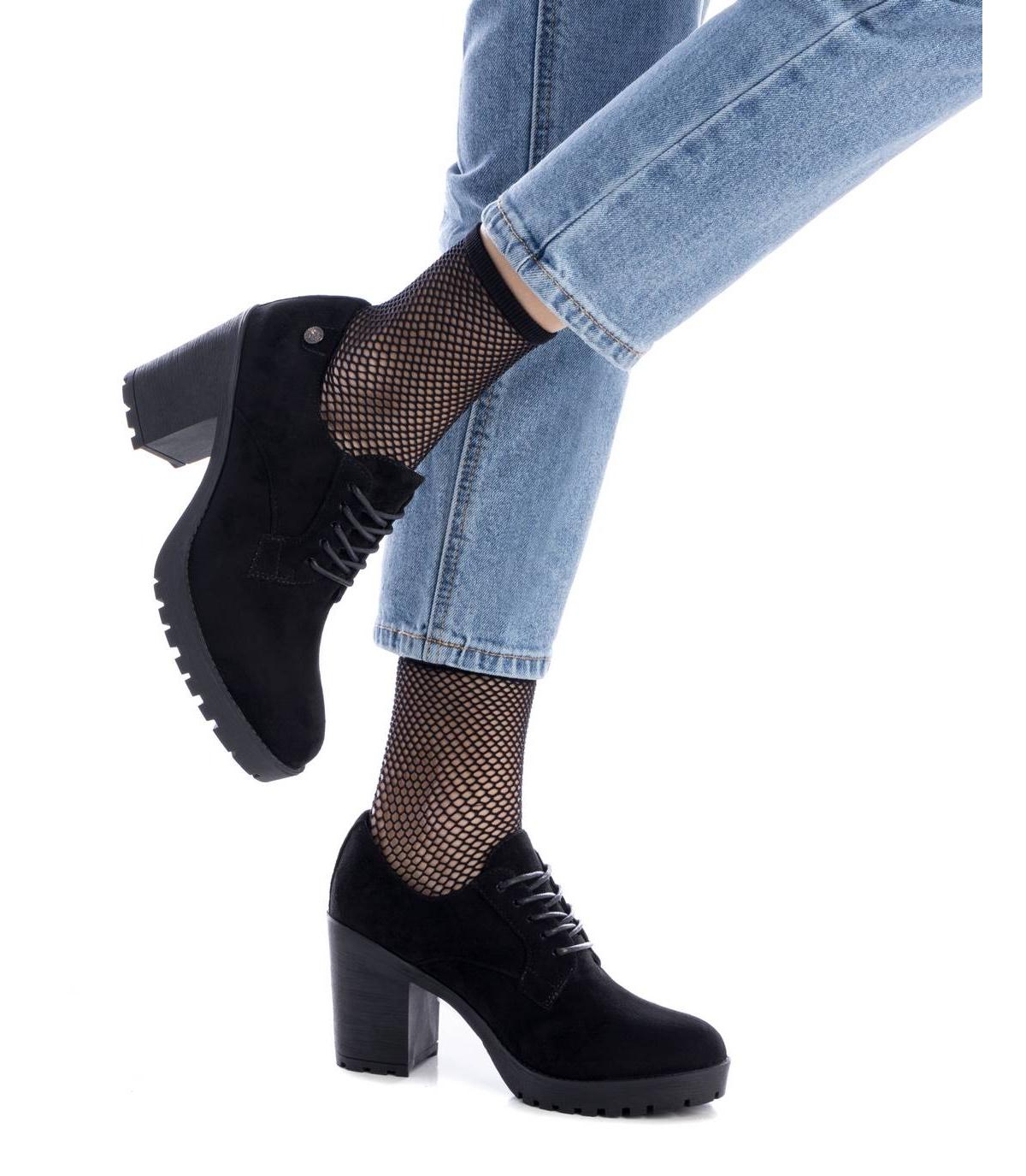 Xti Women's Heeled Lace-Up Suede Oxfords By