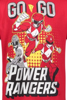Boys Pink Ranger Yellow Ranger Red Ranger 2 Pack T-Shirts to