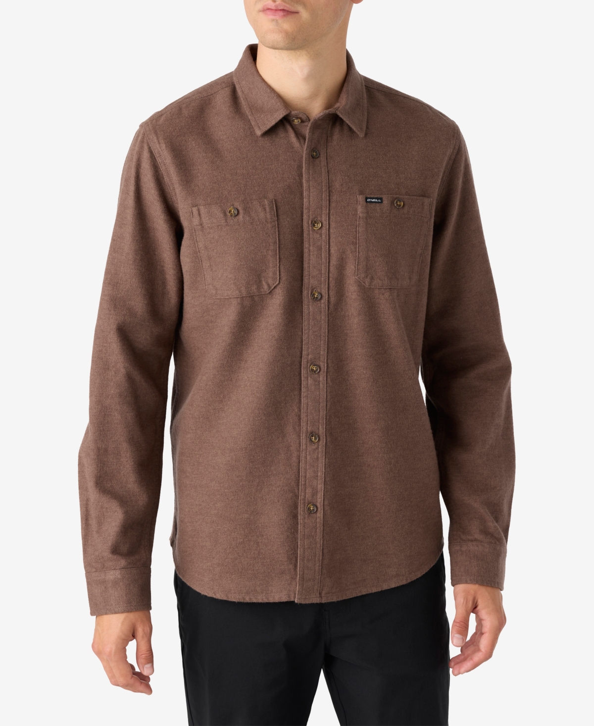 O'NEILL MEN'S BREAKWATER SOLID FLANNEL SHIRT 