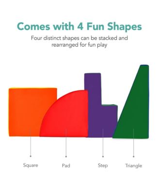 4-Piece Kids Climb & Crawl Soft Foam Block Playset Structures for Child Development