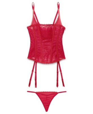 Plus Size Vira Corset & G-String Set