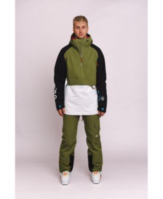 Men's Snow Park Overhead Jacket - White & Khaki