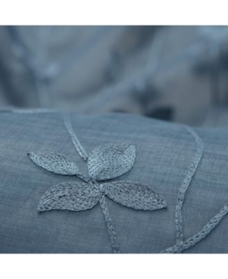 Premium Embroidered Vine Curtains - Sheer Curtains for Living Room, Bedroom, Kitchen - 52" x 96" - White, 2 Panels