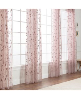 Premium Embroidered Vine Curtains - Sheer Curtains 2 Panels