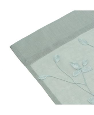 Premium Embroidered Vine Curtains - Sheer Curtains for Living Room, Bedroom, Kitchen - 52" x 108" - White, 2 Panels