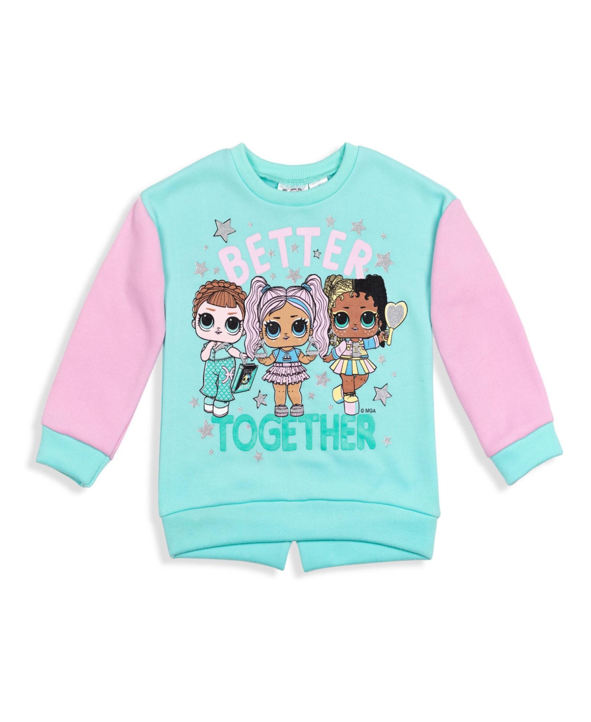 L.o.l. Surprise! Girls Fleece Sweatshirt and Jogger Pants Outfit Set to (4 - 18-20) -green