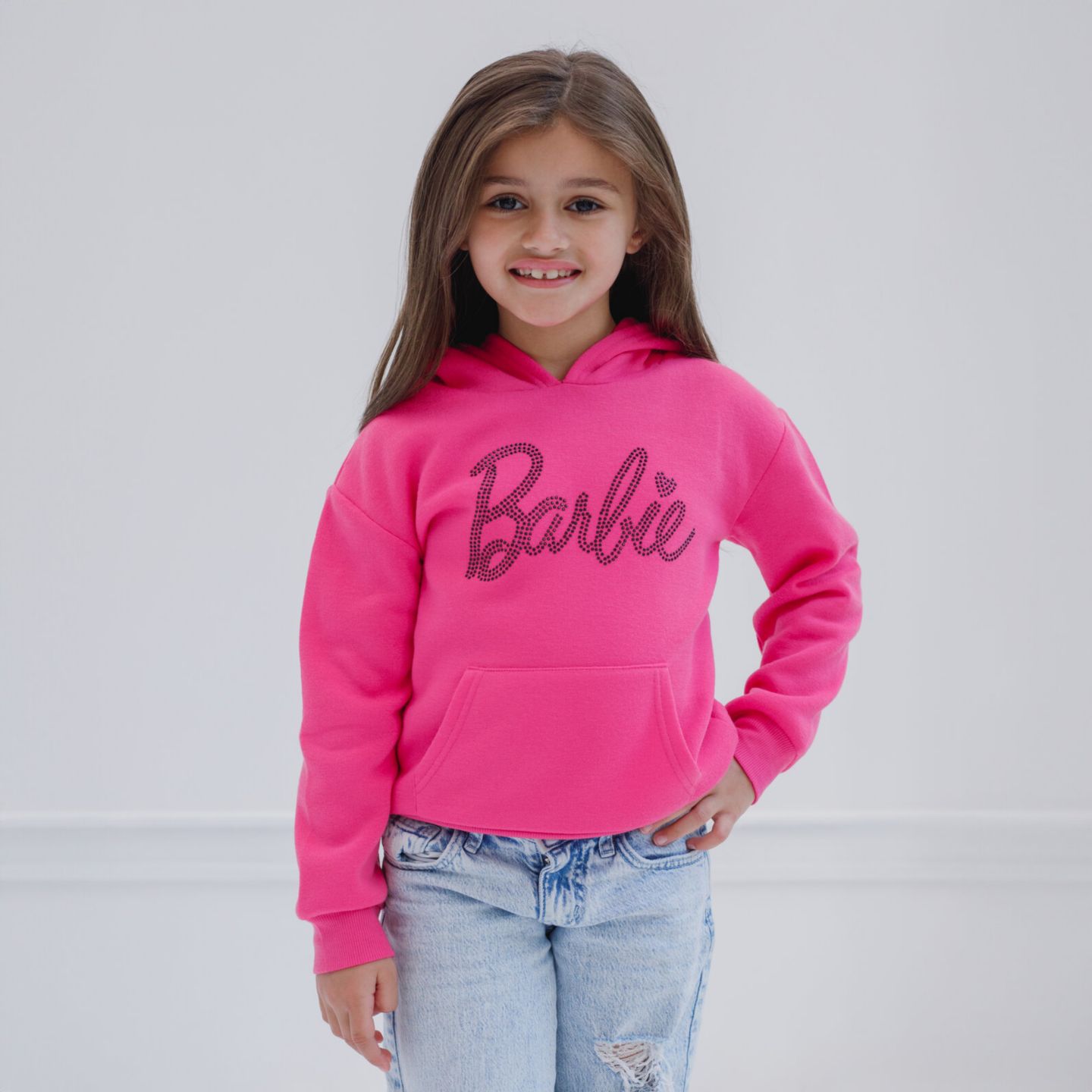 Худи Barbie Fleece Pullover для девочек, цвет: Розовый — фото 2